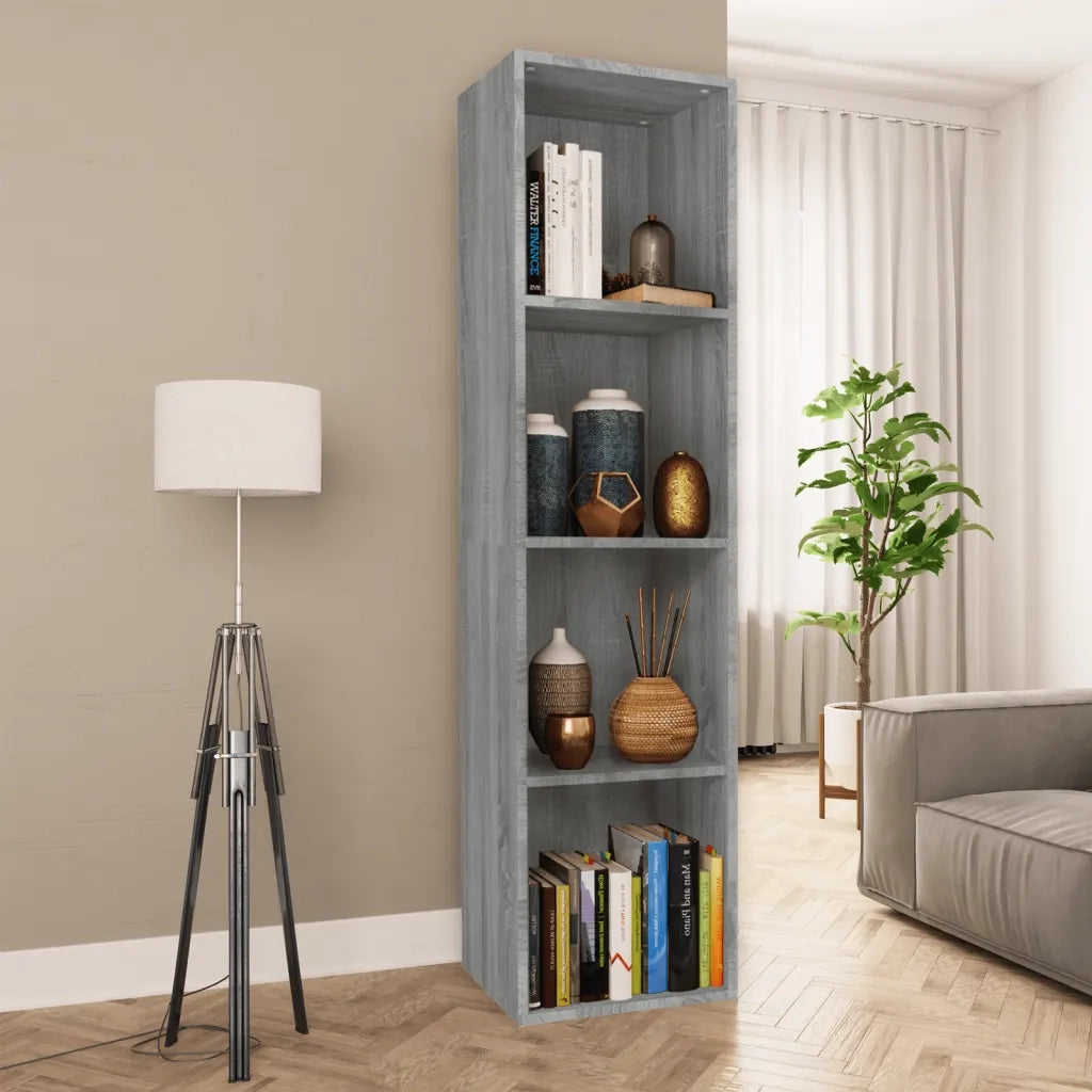 Libreria-Mobile TV Grigio Sonoma 36x30x143 cm Legno Multistrato