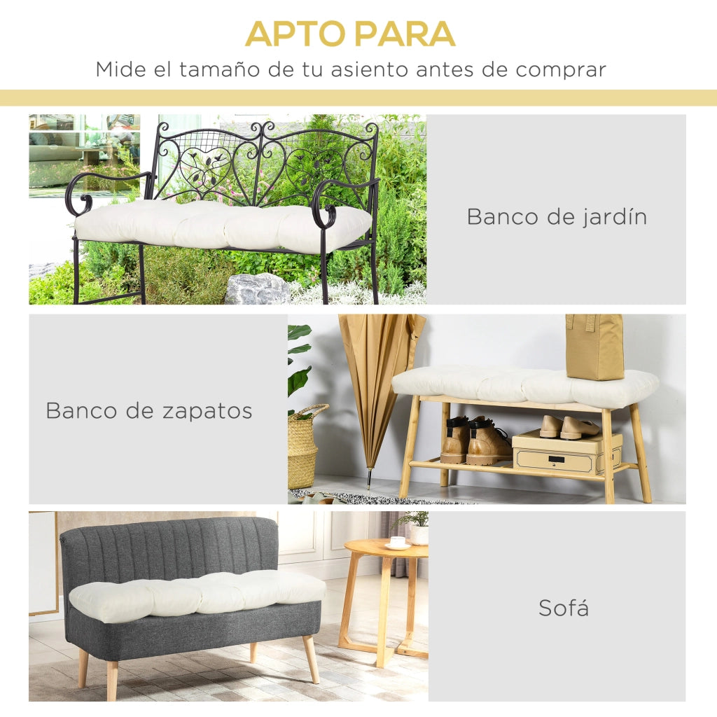 Cuscino per Divano 2 Posti ¨C Minimal ¨C 110x48x8 Crema