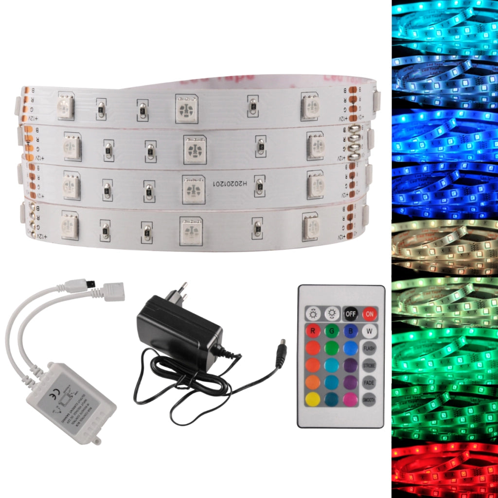Kit Striscia LED RGB 5m 18W IP20 telecomando Polux