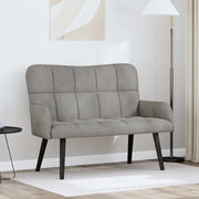 Sofa a Due Posti Grigio chiaro 115 x 61 x 87 cm Velluto 42028940