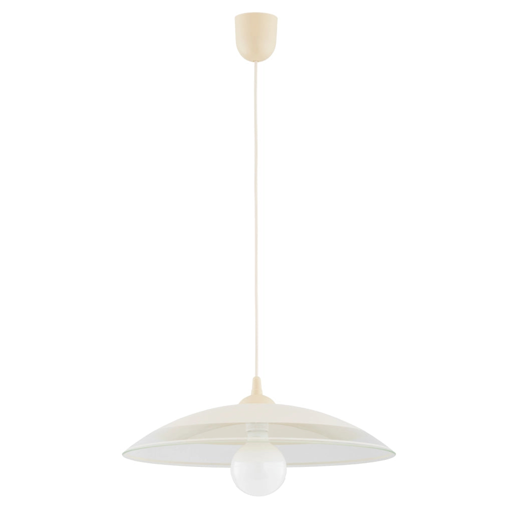 Lampada a sospensione classica beige SOTI E27 15W Alfa