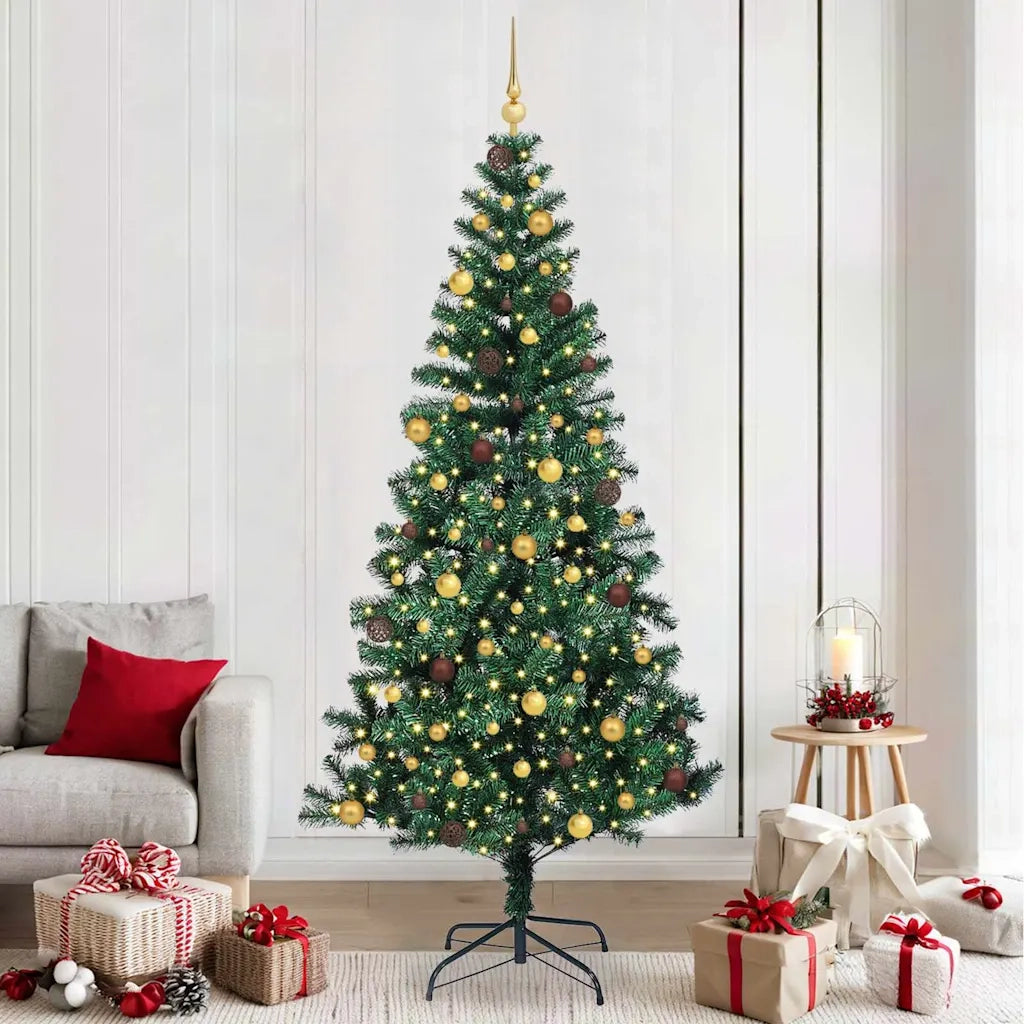 Albero di Natale artificiale con luci integrate Verde 240 cm 3396785