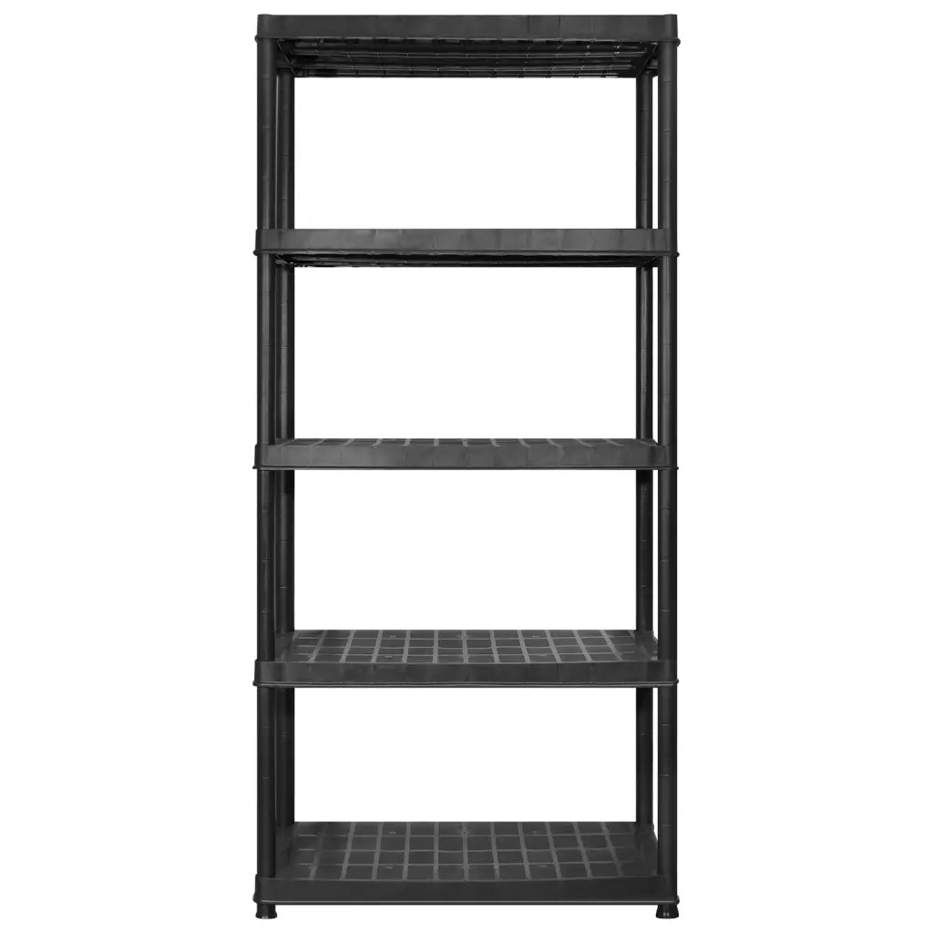 Scaffale a 5 Ripiani Nero 183x45,7x185 cm in Plastica 3059854