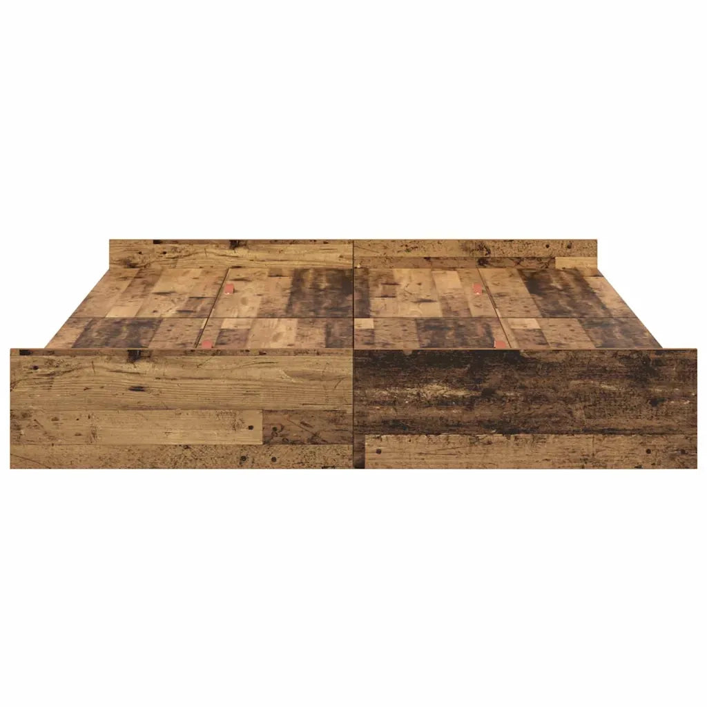 Struttura letto con contenitore Legno vecchio 140 x 190 cm 3335315