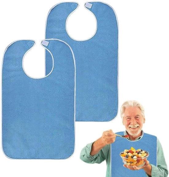 Set di asciugamme per adulti - lavabile e riciclabile - set da 2 - blu - 75 × 45 cm