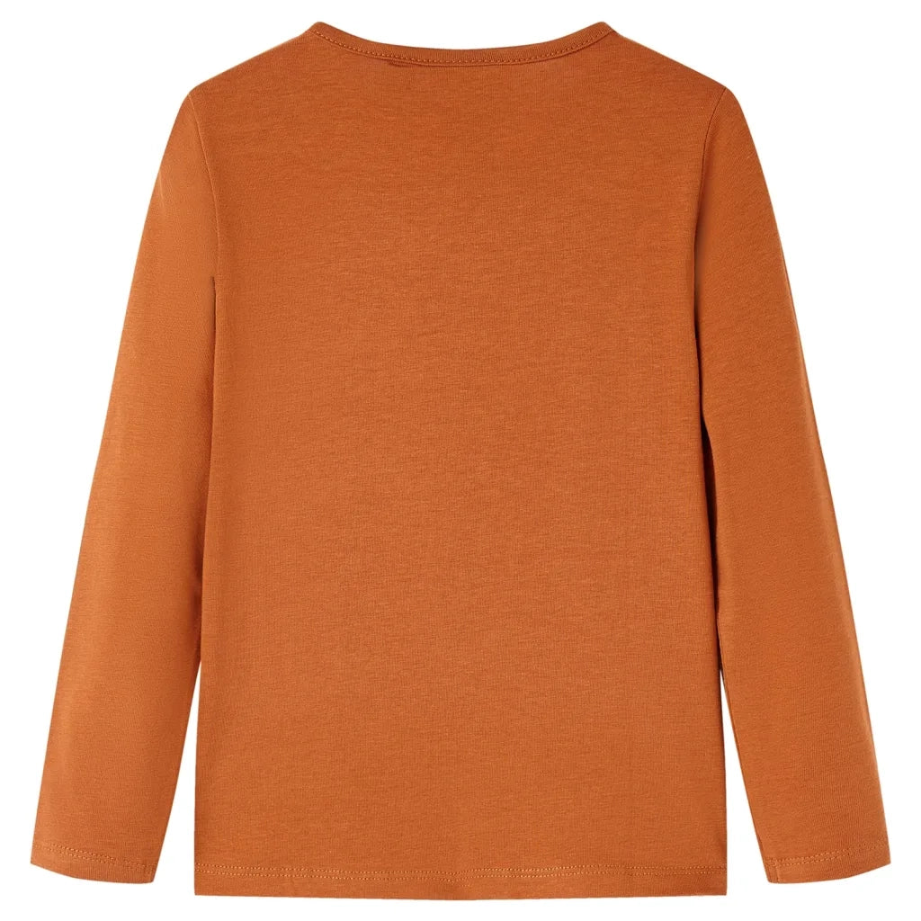 Maglietta da Bambina a Maniche Lunghe Cognac 104