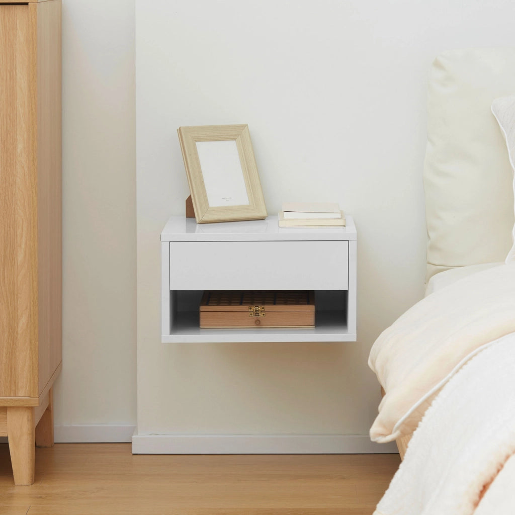 Comodino ¨C zephmum ¨C bianco 37x32x21 cm
