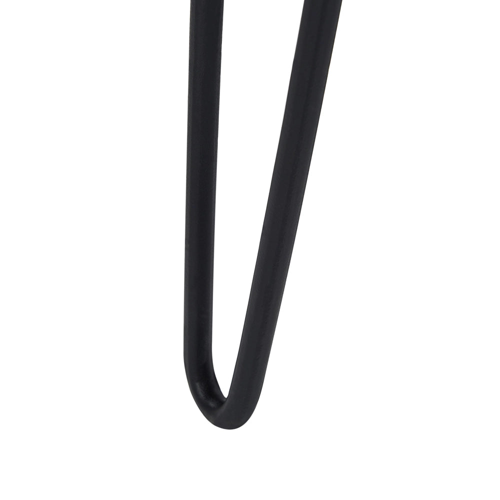 Set di 2 tavoli a nido in marrone scuro Java con Gambe Nere Rustico