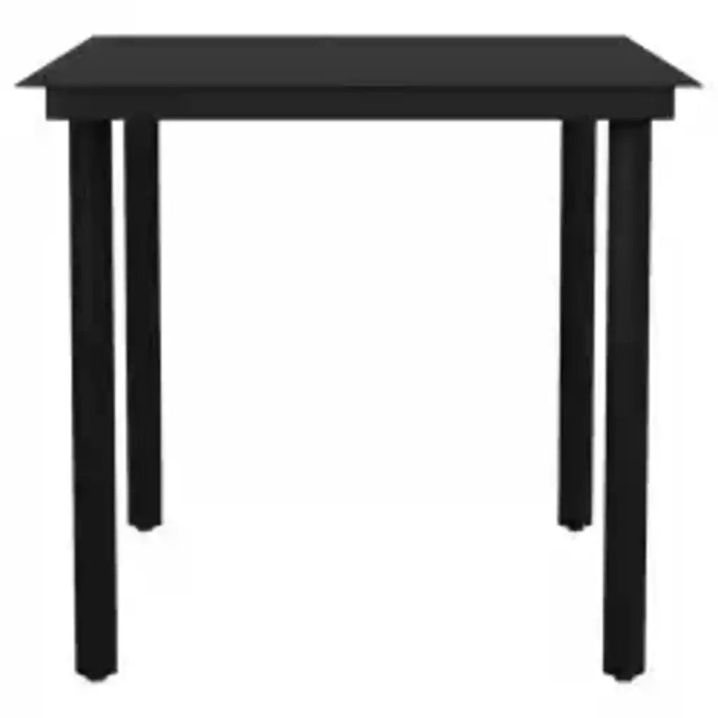 Set da Pranzo da Giardino 5pz Polyrattan Vetro 3334591