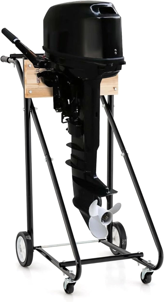 Carrello per Motore Fuoribordo, Supporto per Motore Fuoribordo con Ruote, Capacità di 150 kg, Resistente e Robusto, per Riparazioni, Manutenzione e Trasporto