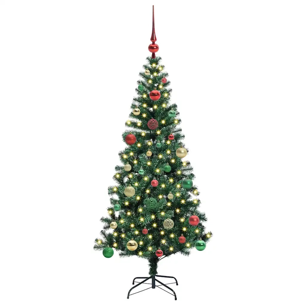 Albero di Natale artificiale con luci integrate Verde 150 cm 3396757