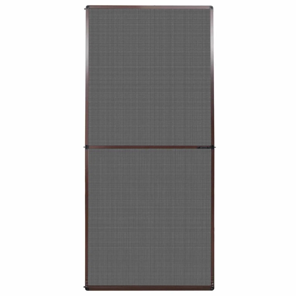 Schermo Insetti a Battente Marrone e Nero 100 x 215 cm 42047048