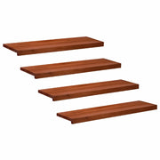 Tappeti per scale 4 pz 100 x 25 x 2 cm Marrone 3446223