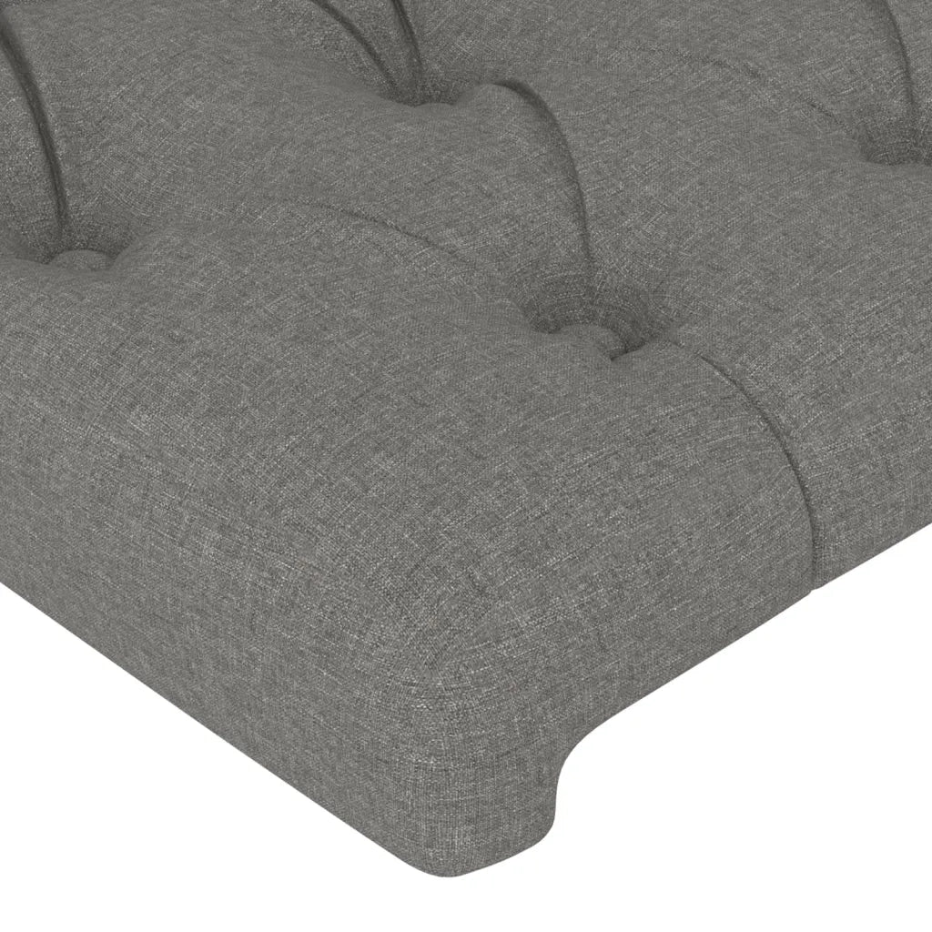 Testiera | Testata ad Orecchio GrigioScuro 203x16x118/128cm in Tessuto