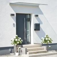 Set 2 Alberelli di Rose Finte Alte 90cm con 21 Fiori e Vaso, Bianco e Verde
