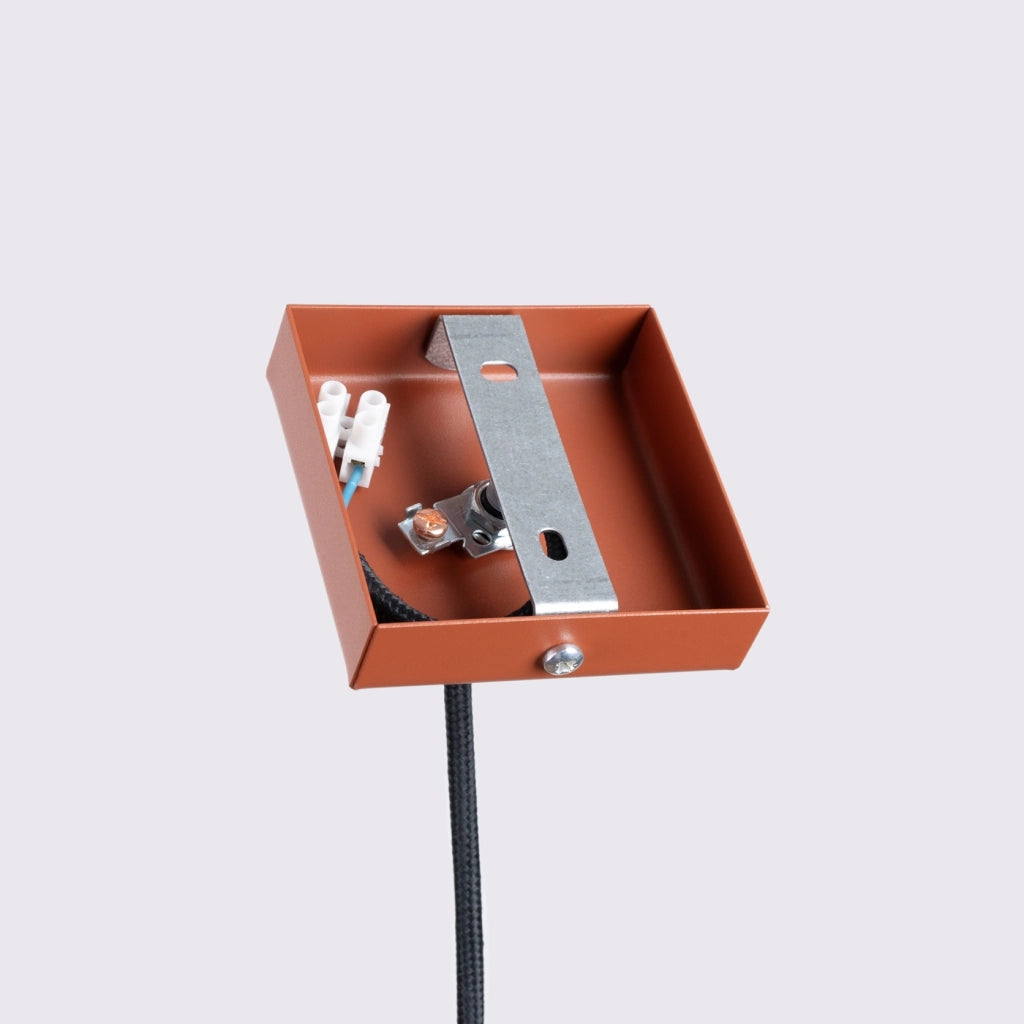 Lampada a sospensione KARBON 1 rosso ocra