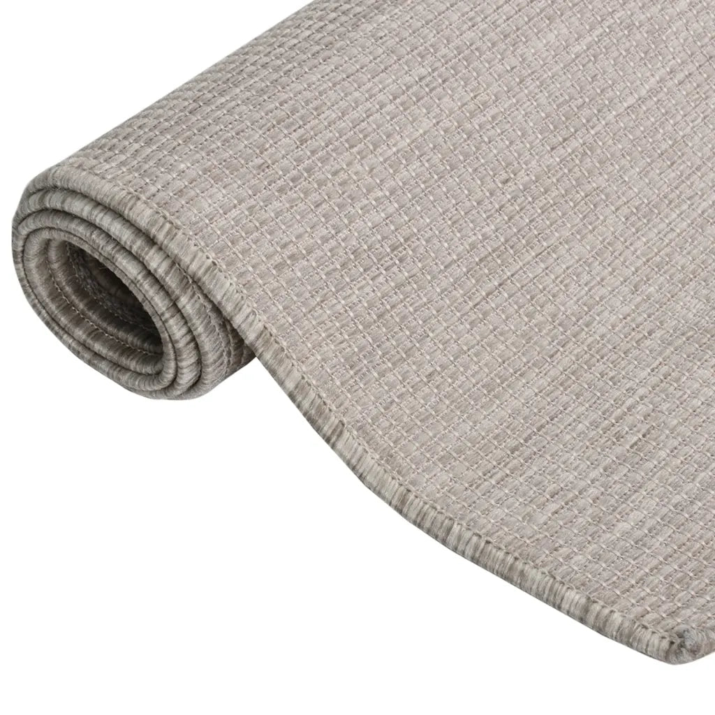 Tappeto da Esterni a Tessitura Piatta 160x230 cm Grigio Chiaro