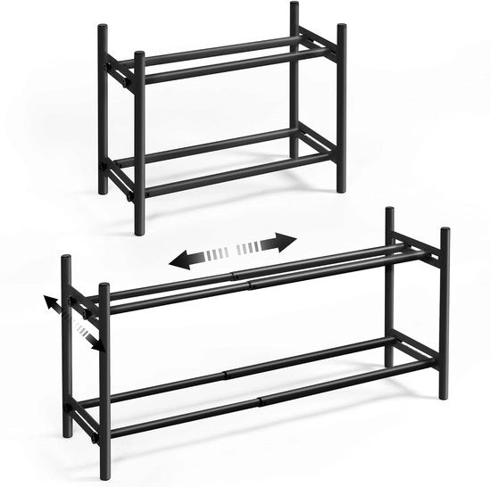 Scaffale per scarpe - nero - pratico e stile