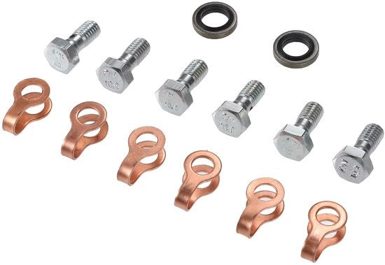 Flessa di Ritorno Carburante - Banjo - Imballaggio in Rame - Per Motori 4bt/6bt/6ct - Diametro 18mm - Materiale Resistente - Flessa di Carburante