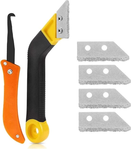 Kit di rimozione e pulizia di silicone e giunzioni per bagno e cucina con 4 contenitori di ricambio