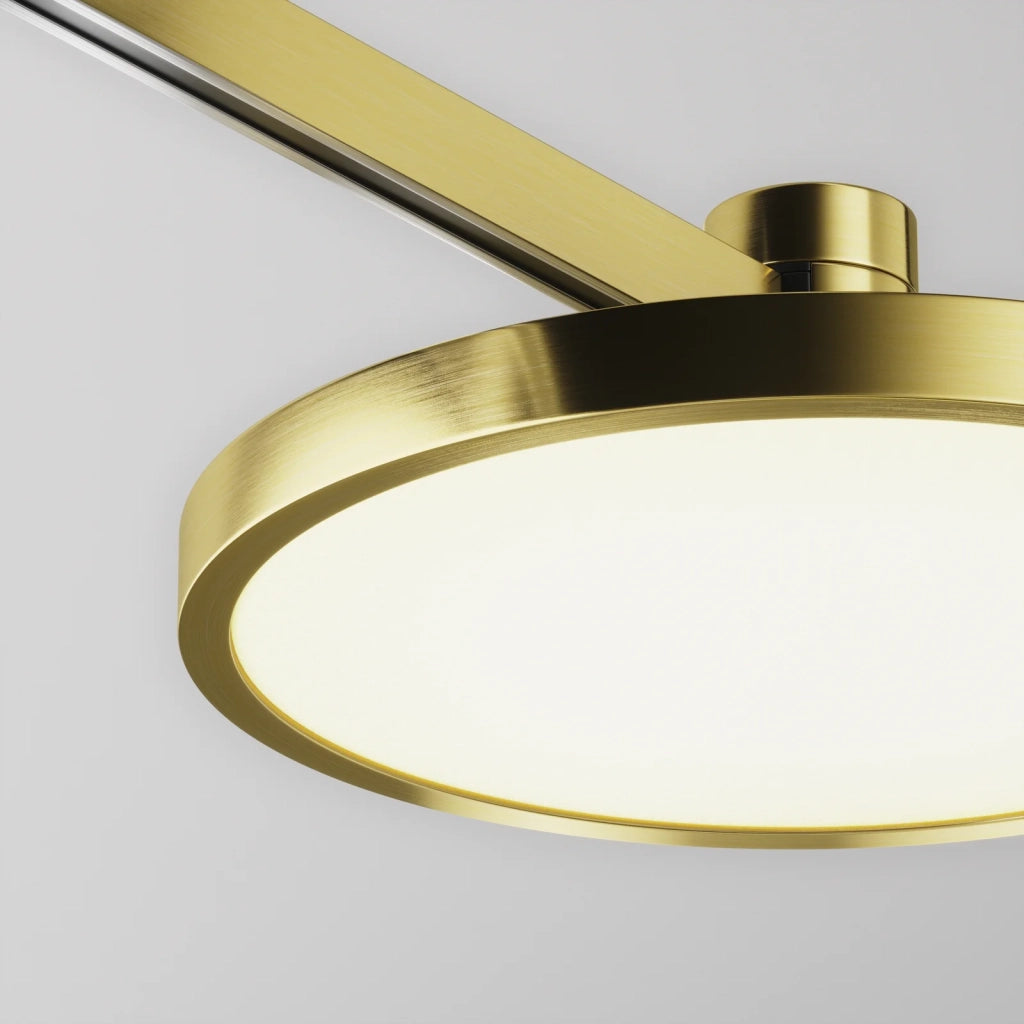 Maytoni Lampada da binario Flarity Plato 1 luce LED integrato ottone alluminio