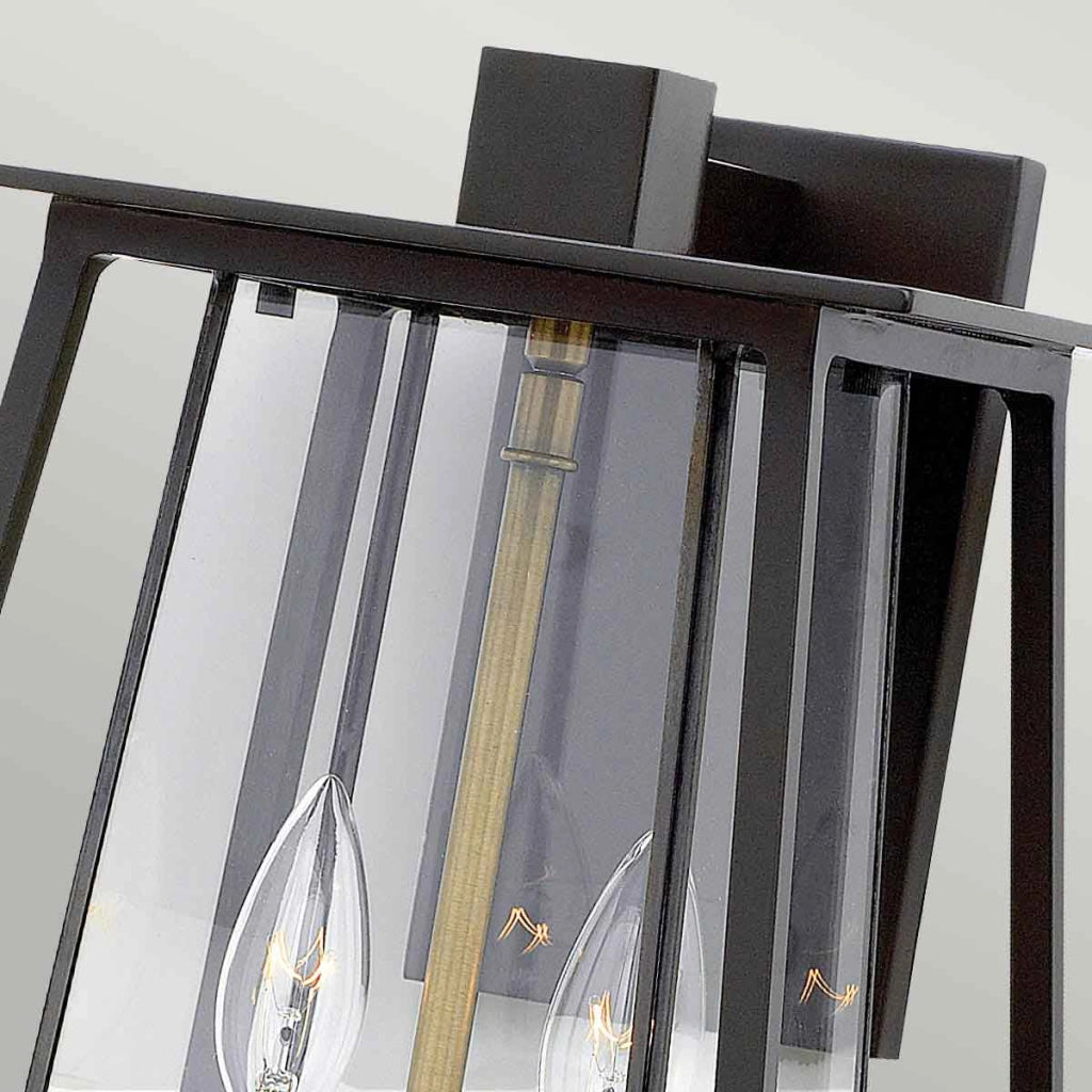 Applique esterna Walker bronzo/ottone E14 2 luci Hinkley