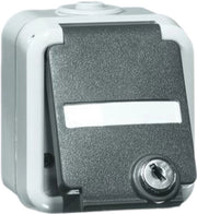 Pannello di controllo per parete con tecnologia di testo e di decriptazione.