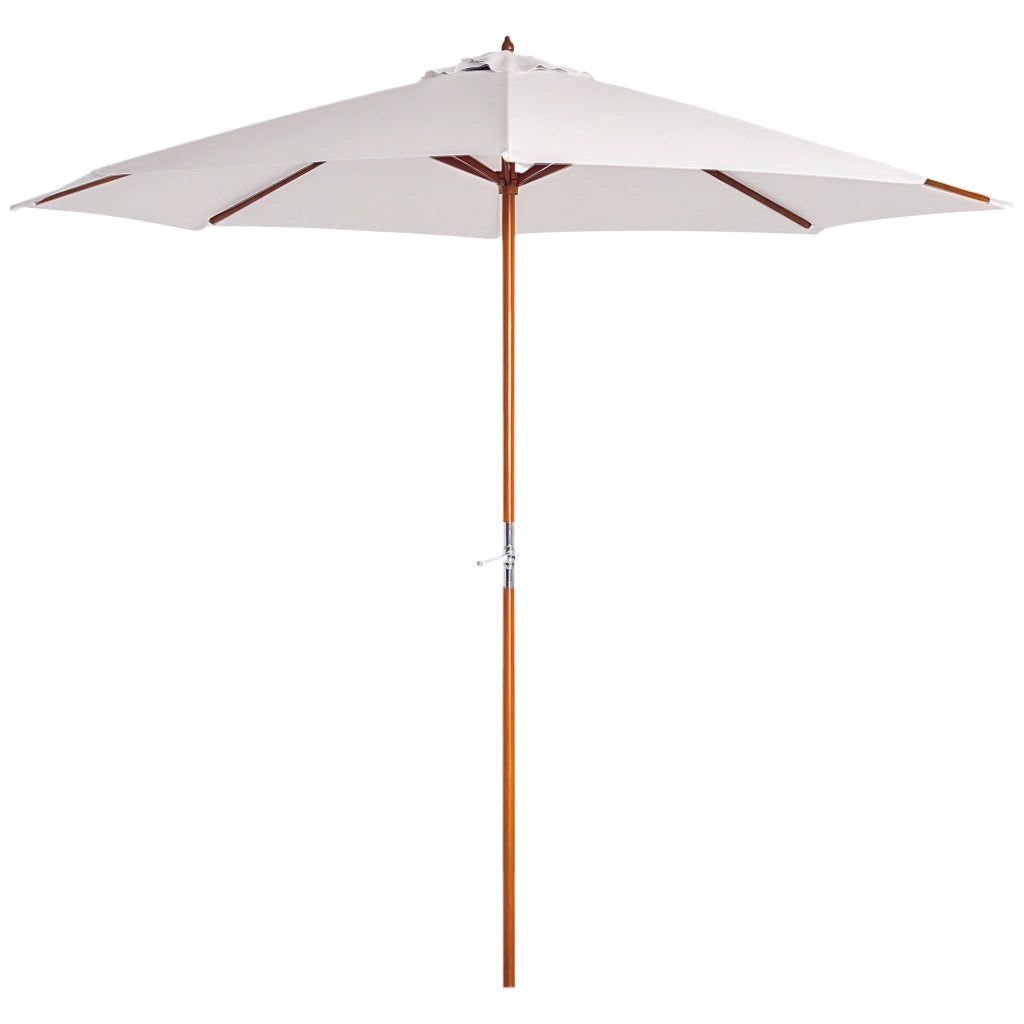 Ombrellone da giardino rotondo ¨C Minimal ¨C beige, legno, ? 2,7 m