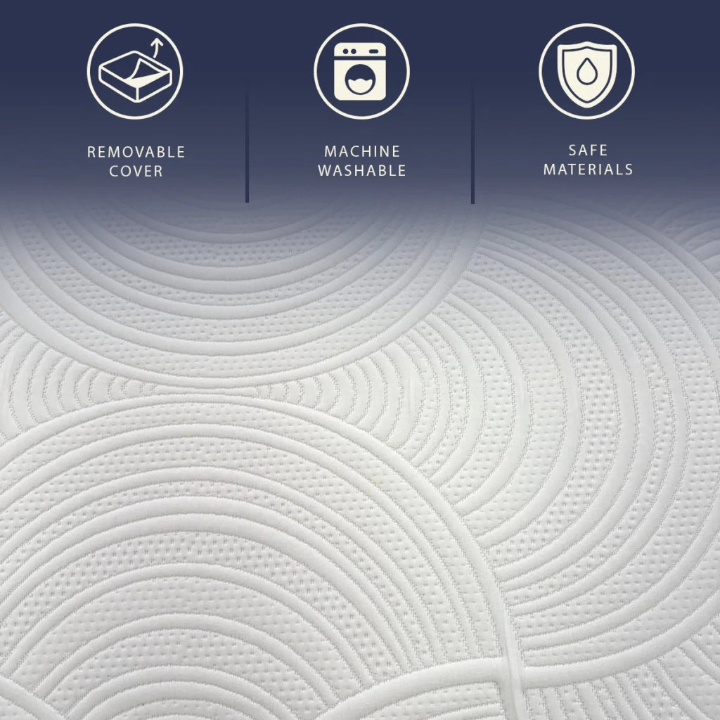 Materasso 135x190 cm Molle Insacchettate e Memory Foam | Altezza 30 cm | Ergonomico, Anallergico e Antibatterico | Made in Italy