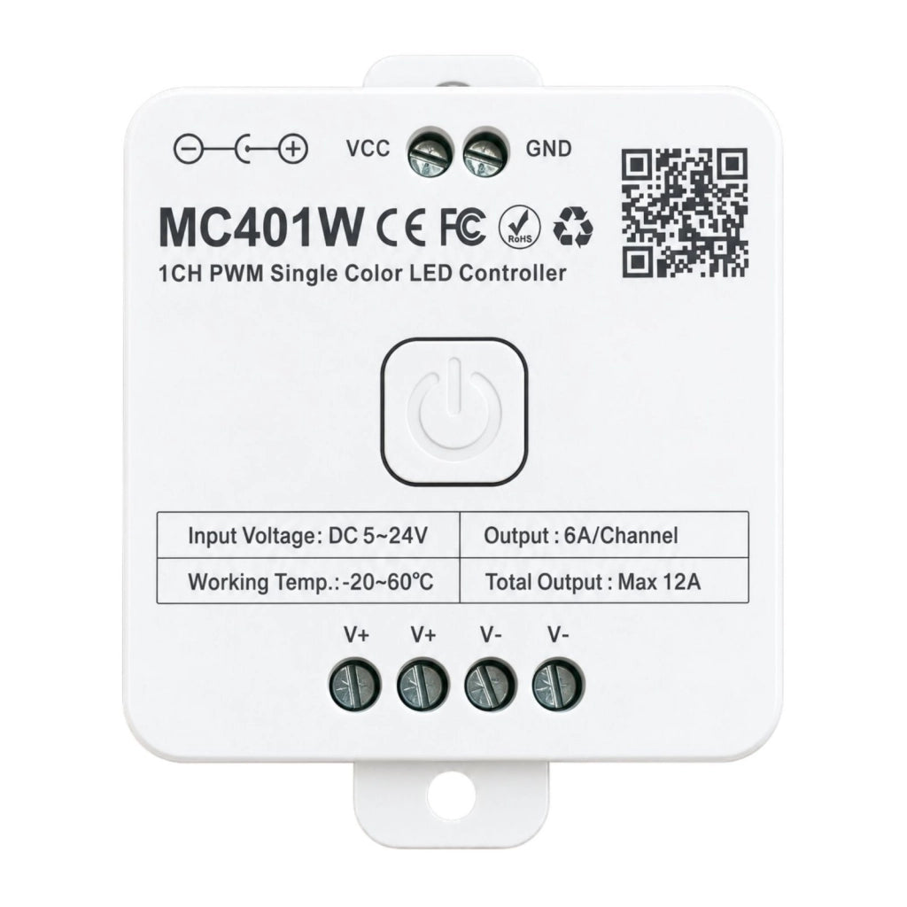Led Dimmer Push WIFI RF 2.4G, App TUYA, Smart Life Max 12A DC 5–24V