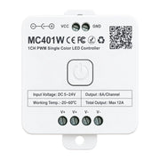 Led Dimmer Push WIFI RF 2.4G, App TUYA, Smart Life Max 12A DC 5–24V