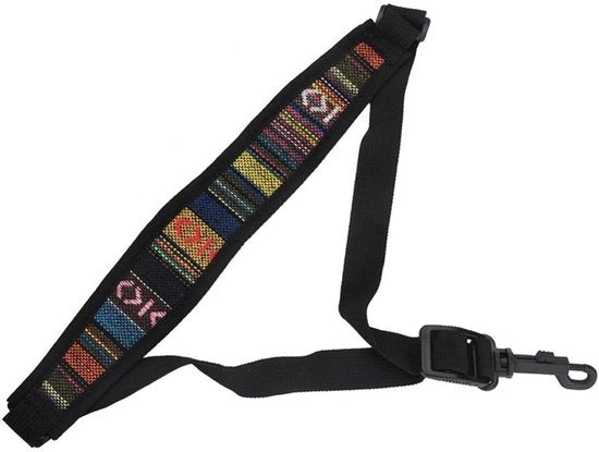 Cinturino per Saxofono - Raccordo morbido - Cinturino regolabile con shoulderguard - Chiusura a click - Leggero - Comodo - Adatto per Saxofono tenore/Saxofono soprano - Cinturino per strumento