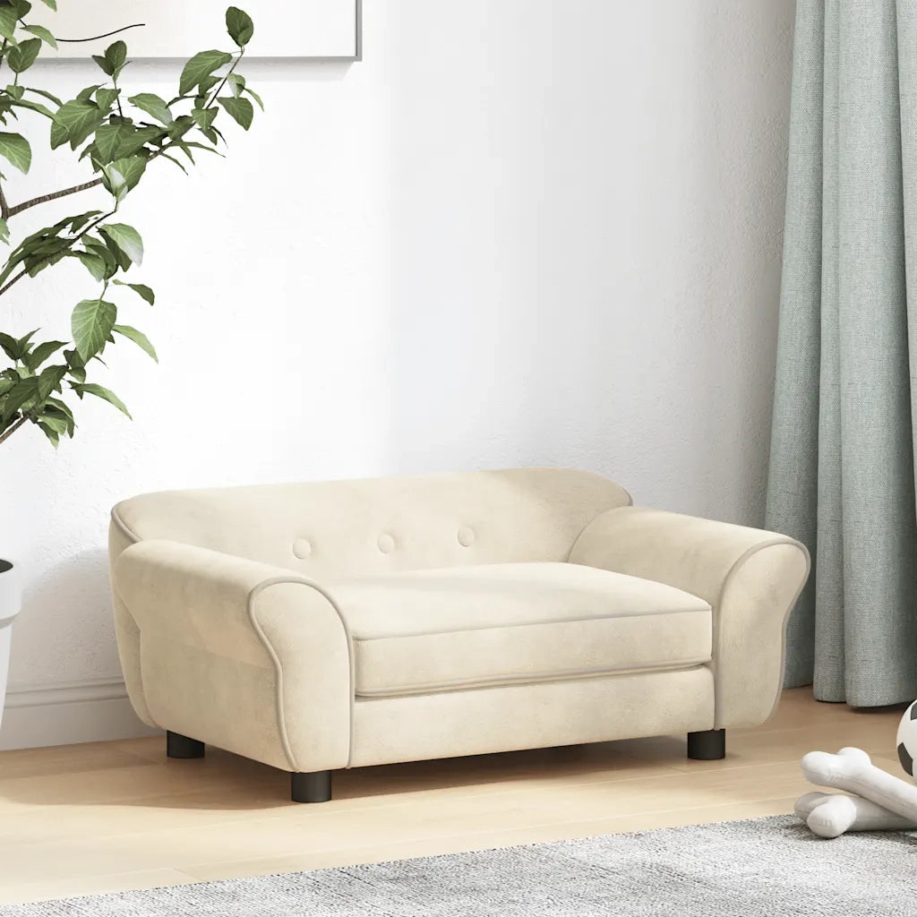 Divano per Cani Crema 72x45x30 cm in Peluche cod mxl 53420