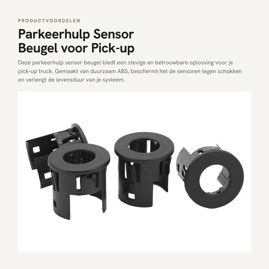 Kit di parcheggio sensorizzato - Manubrio shockresistente - Cassetta in ABS - Set da 4 pezzi - Adattamento diretto per pick-up - Duraturo e resistente ai graffi - Sensore di parcheggio
