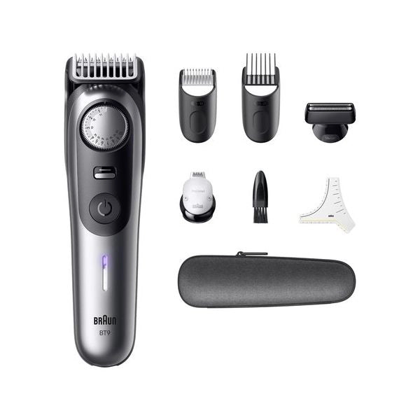 Braun beardtrimmer 9 bt9520 regolabarba batteria 52 2 cm bagnato e secco nero, grigio - BT 9520