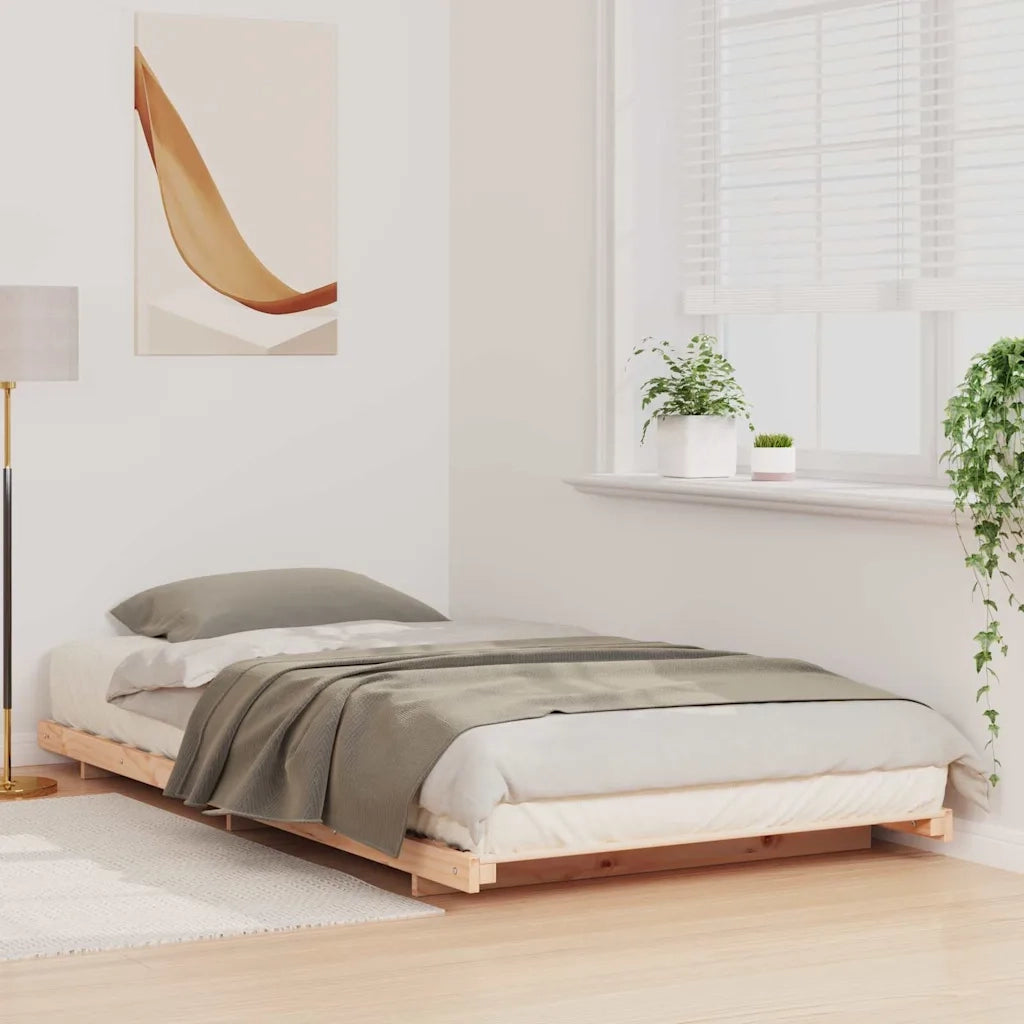 Struttura del letto Marrone 90 x 200 cm Pino massello 873088