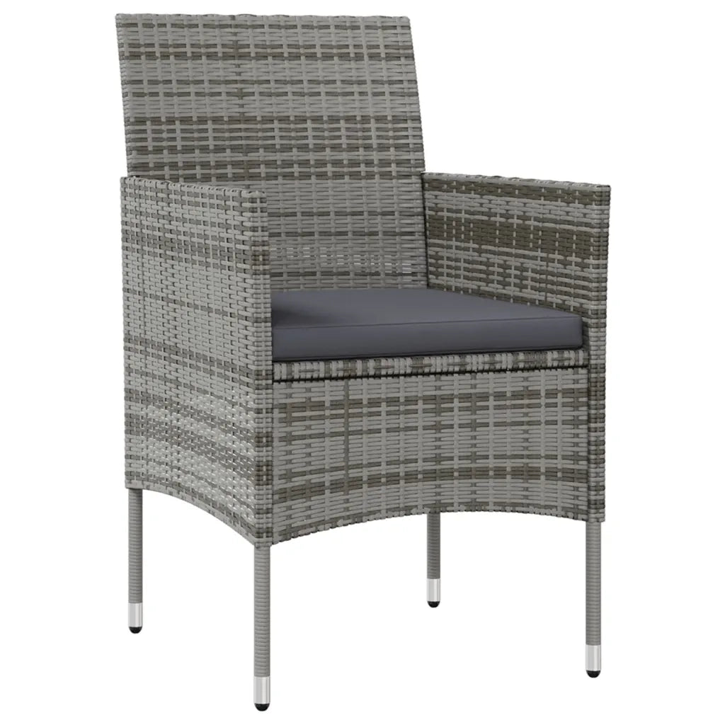 Set Divani da Giardino 16 pz con Cuscini in Polyrattan Grigio 3095960
