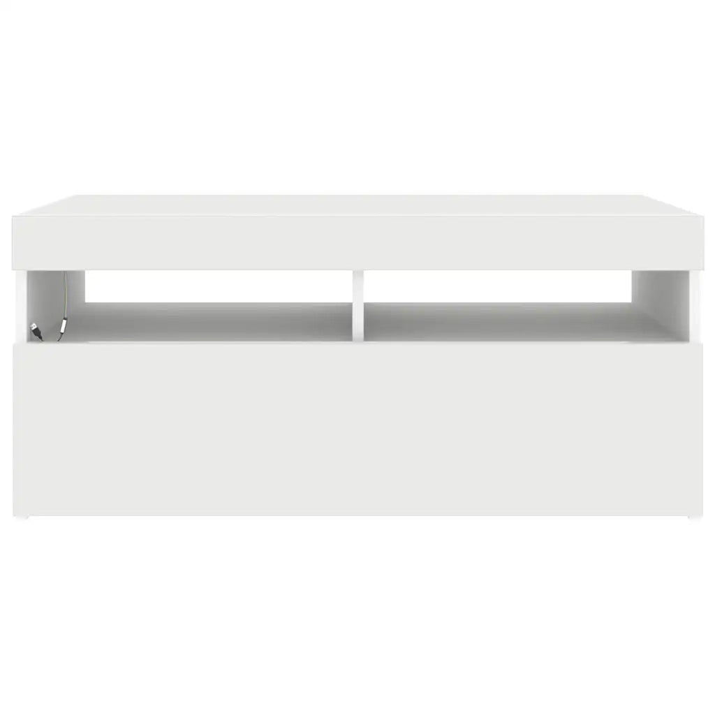 Mobile Porta TV con Luci LED Bianco 90x35x40 cm 804382