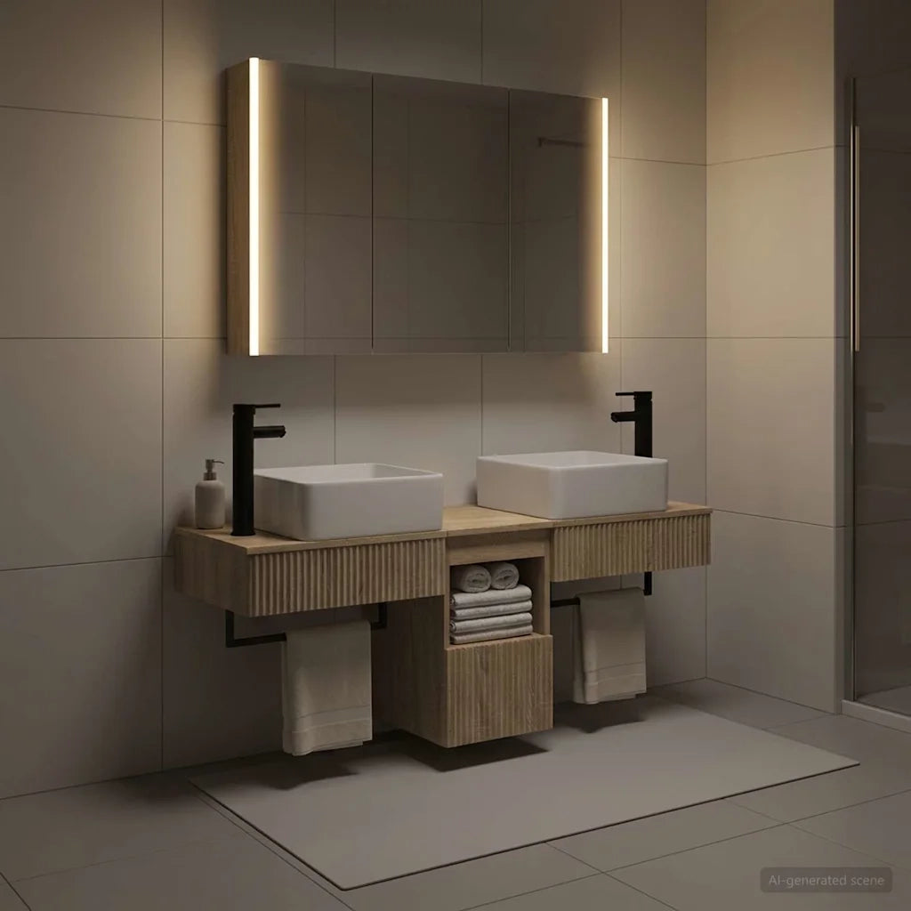 Set di Armadi da Bagno 4 pcs Rovere Sonoma 103,5 x 15,5 x 70 cm 3406305