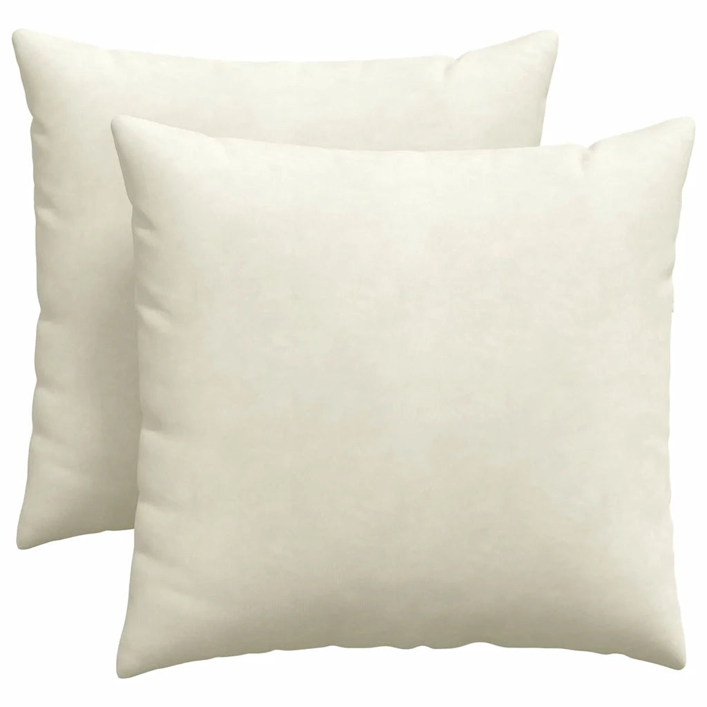Cuscini da Divano 2 pcs Crema 45 x 45 cm Tessuto in Cords 42013937