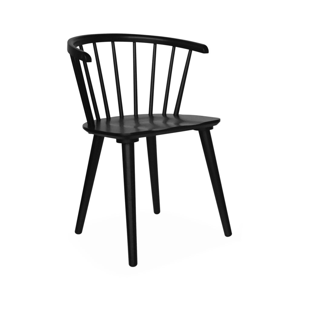 Set di 4 sedie in legno, nero