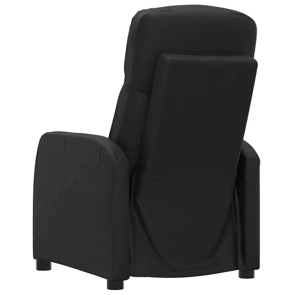 Poltrona Reclinabile Nera in Similpelle 321352