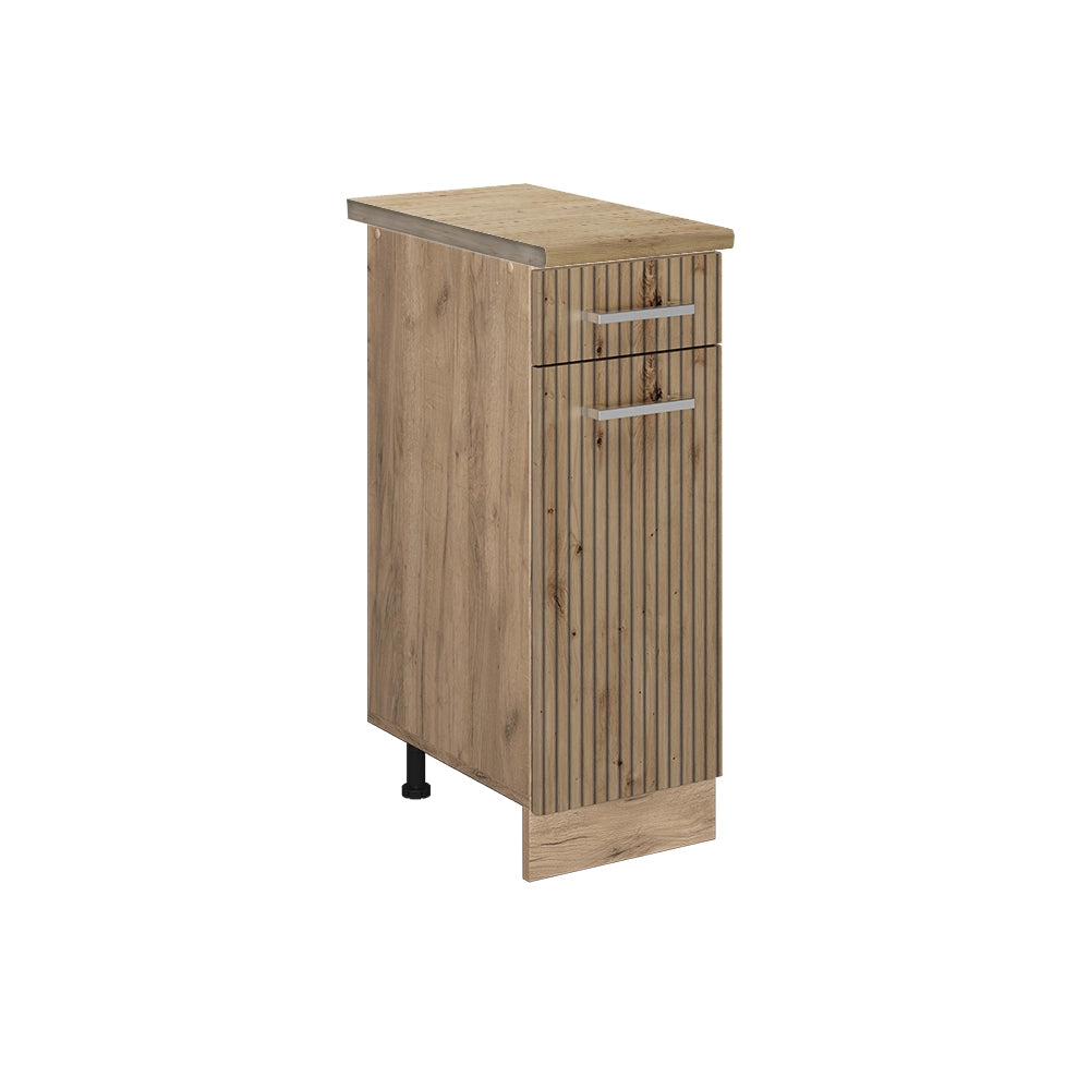 Vicco Mobiletto base per cucina Rovere artigianale 30 cm , PL Rovere