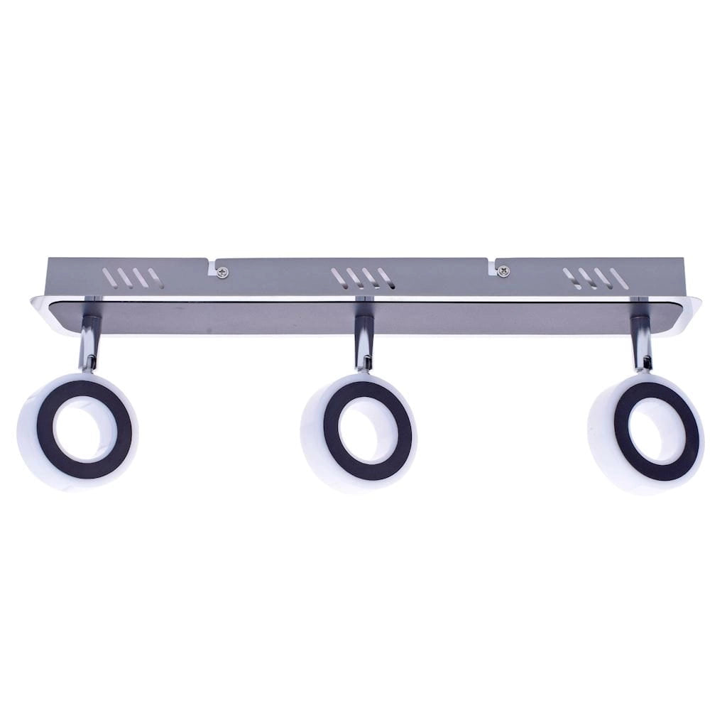 Plafoniera a barra LED 3 luci Milagro SOLE ML5490 nera