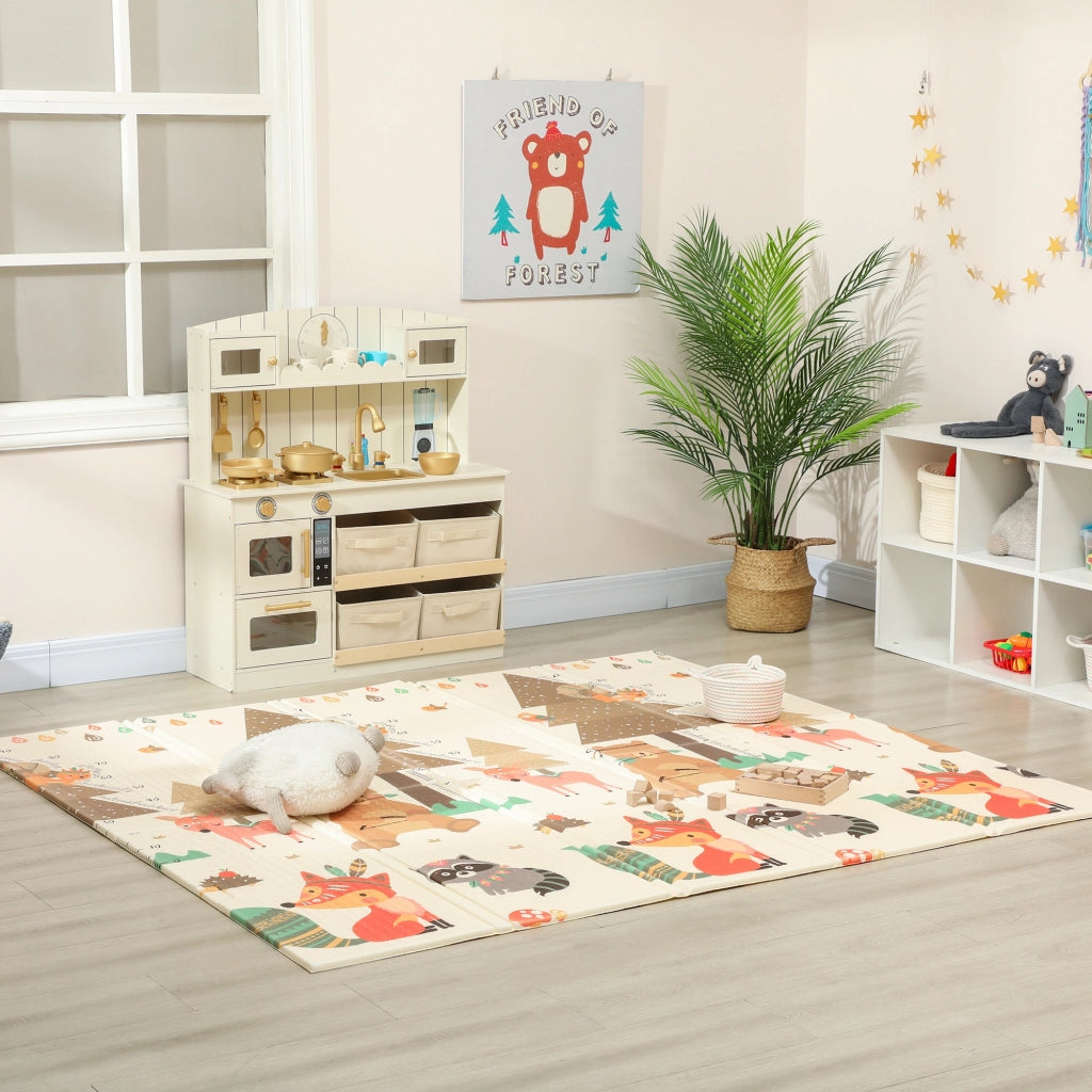 Tappeto Gioco Bambini Pieghevole ¨C Xylo ¨C 196x176 cm Doppia Faccia Impermeabile Multicolore