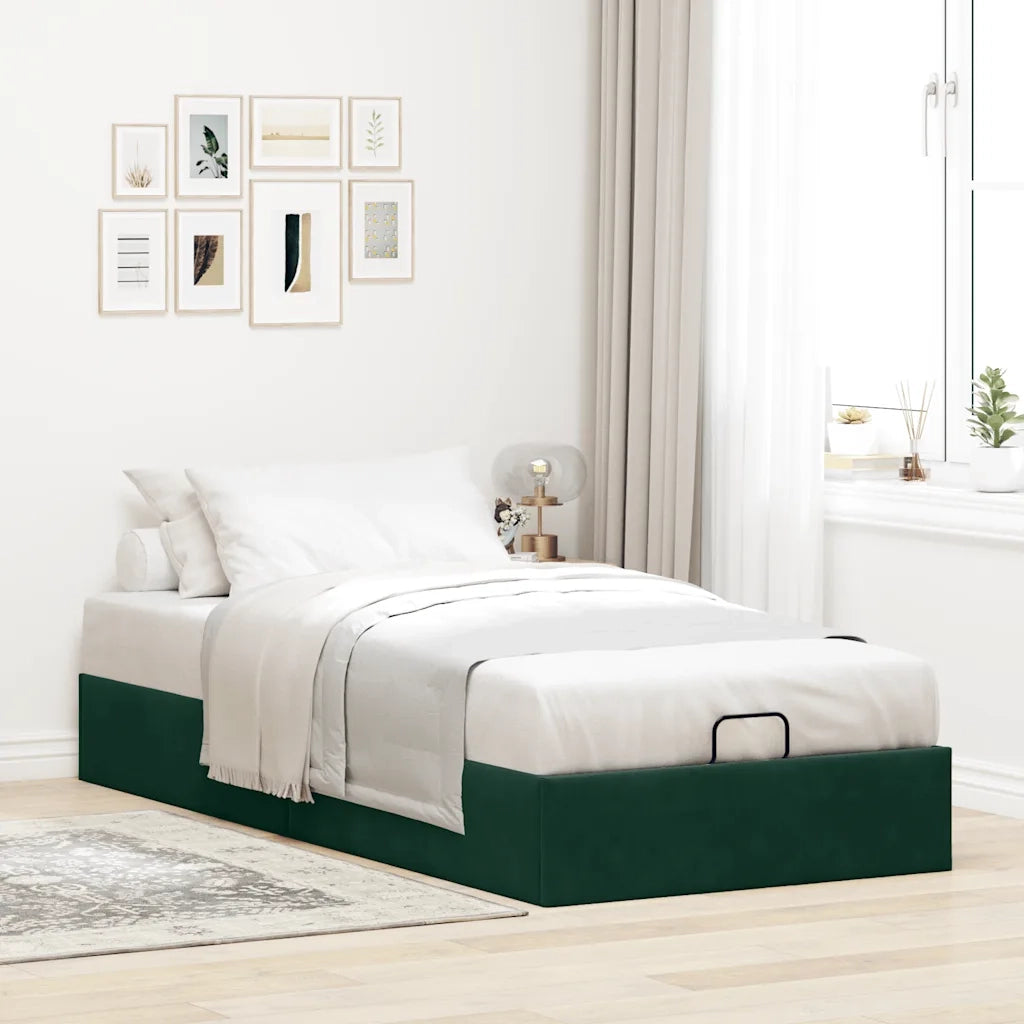 Struttura Letto Pouf Senza Materasso 90x190 cm Velluto