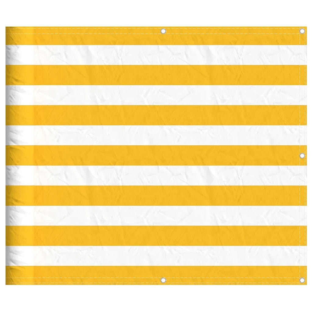 Paravento per Balcone Striscia Gialla e Bianca 90x1000 cm 42002044