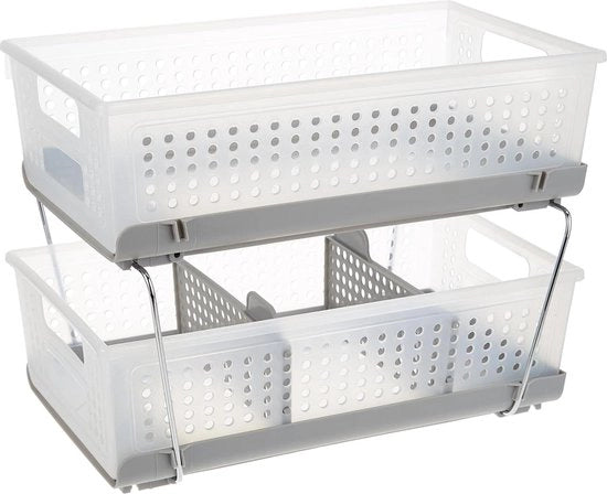 Organizzatore a 2 piani - Opbagger multifunzionale con maniglie e pareti divisorie - Resistente al gelo