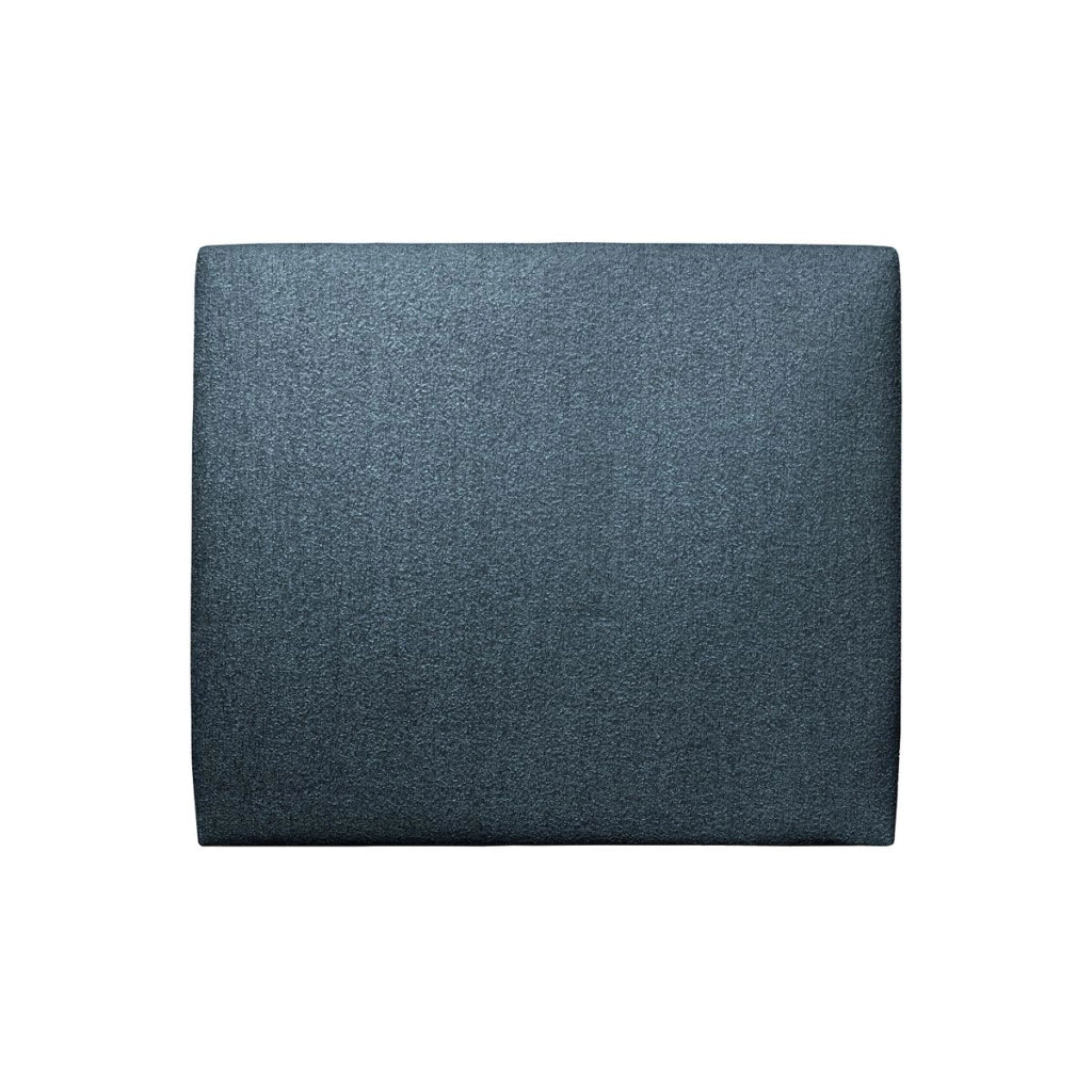 Testiera in tessuto bouclé blu liscio L160 cm