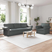 Set di divani 2 pcs Grigio scuro 245 x 82 x 80 cm Tessuto 3407619